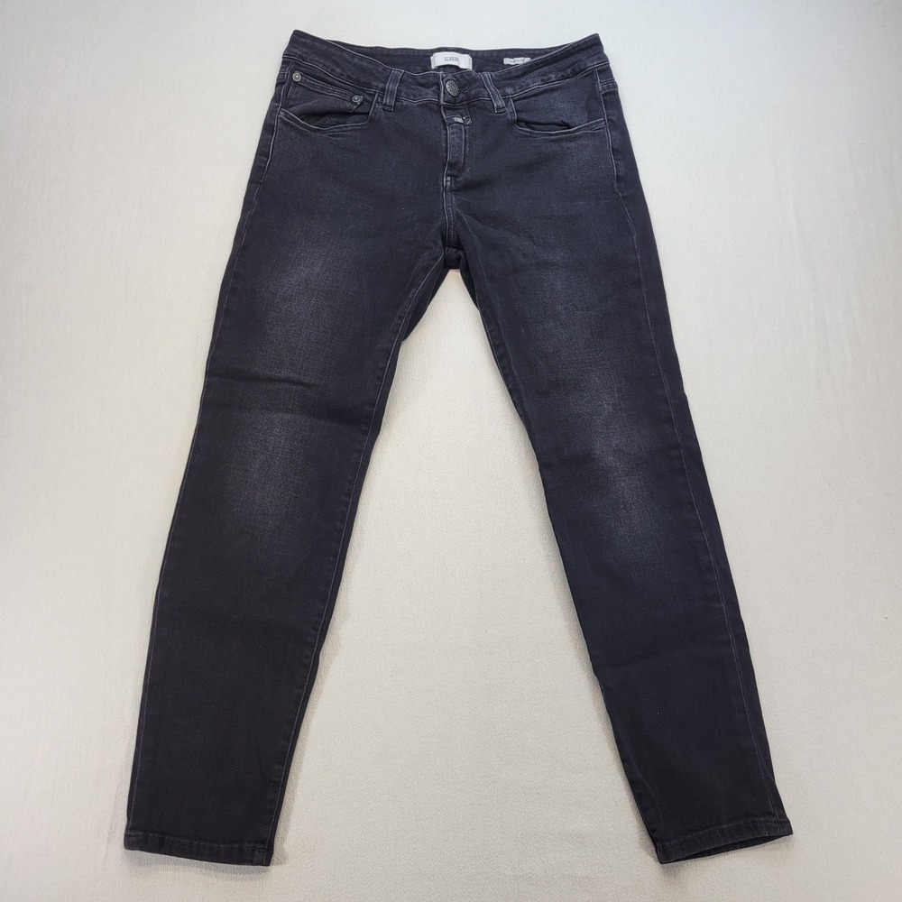 Closed Baker Slim Jeans Womens 28 Black Italian Candiani Denim C91833-15E-22